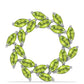 Silberbrosche mit Peridot aus Changbai