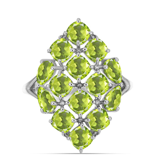 Silberring mit Peridot aus Changbai