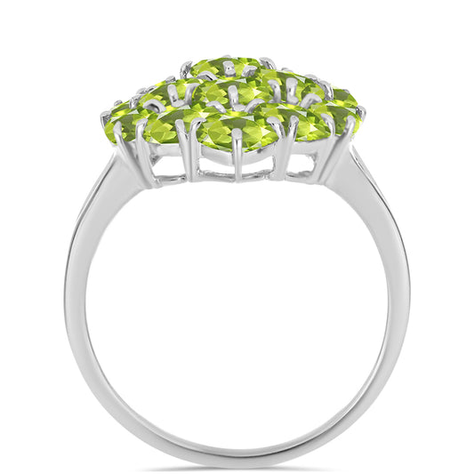 Silberring mit Peridot aus Changbai