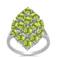 Silberring mit Peridot aus Changbai