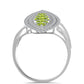 Silberring mit Peridot aus Changbai und weißem Topas