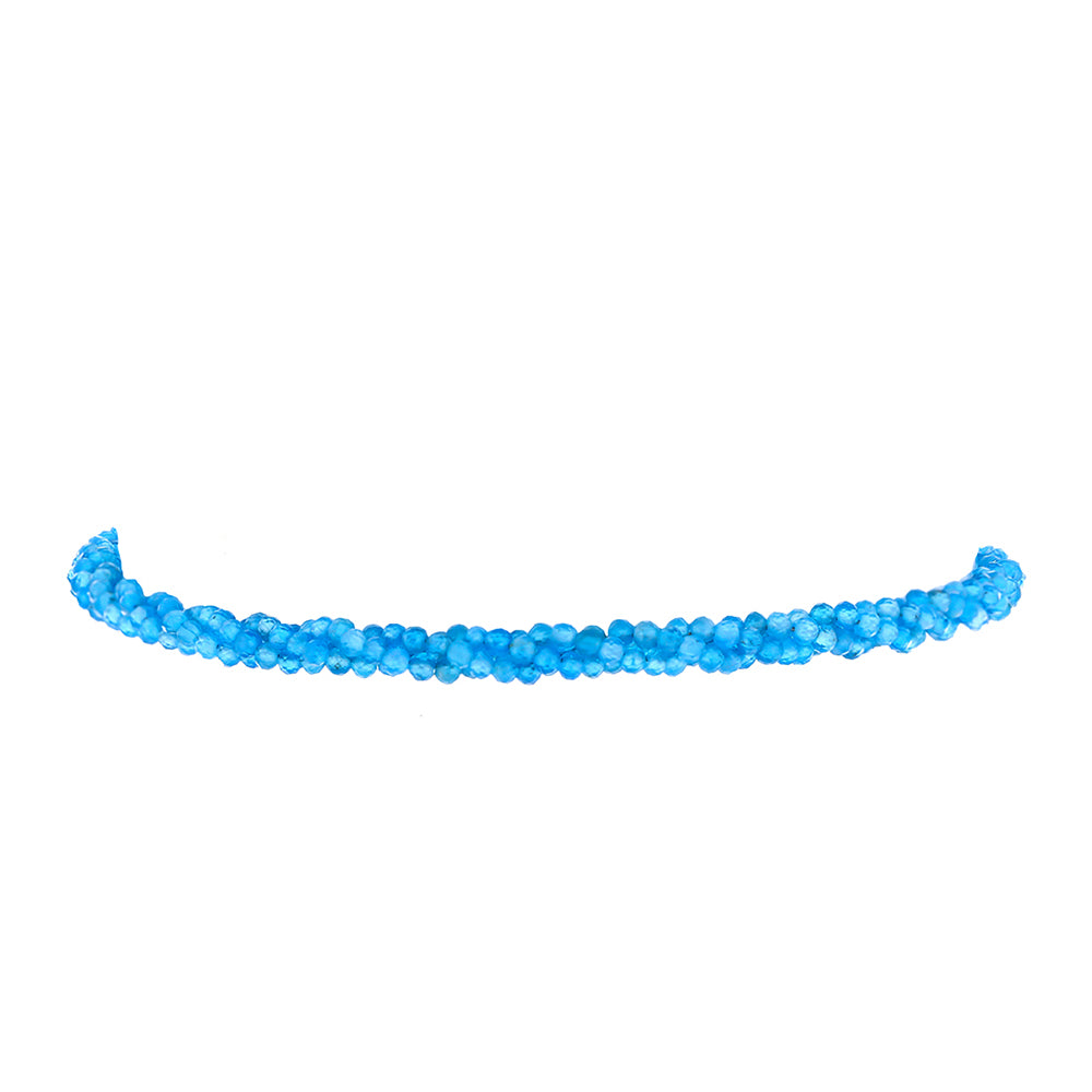Goldplattiertes Silberarmband mit Paraiba Quarz