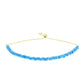 Goldplattiertes Silberarmband mit Paraiba Quarz