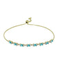 Goldplattiertes Silberarmband mit Paraiba Quarz und weißem Topas