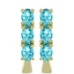 Goldplattierte Silberohrringe mit Paraiba Quarz