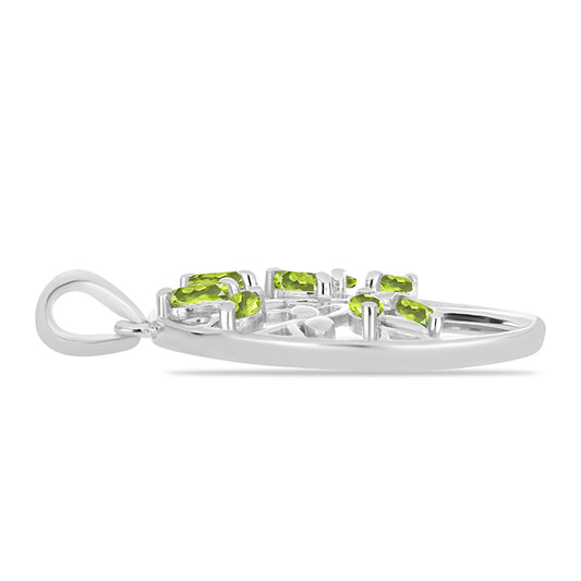 Silberanhänger mit Peridot aus Changbai