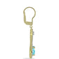 Goldplattierte Silberohrringe mit Paraiba Quarz und weißem Topas