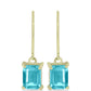 Goldplattierte Silberohrringe mit Paraiba Quarz