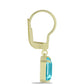 Goldplattierte Silberohrringe mit Paraiba Quarz