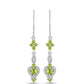 Silberohrringe mit Peridot aus Changbai und weißem Topas
