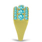 Goldplattierter Silberring mit Paraiba Quarz