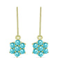 Goldplattierte Silberohrringe mit Paraiba Quarz