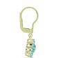 Goldplattierte Silberohrringe mit Paraiba Quarz