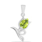 Silberanhänger mit Peridot aus Changbai