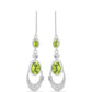 Silberohrringe mit Peridot aus Changbai und weißem Topas