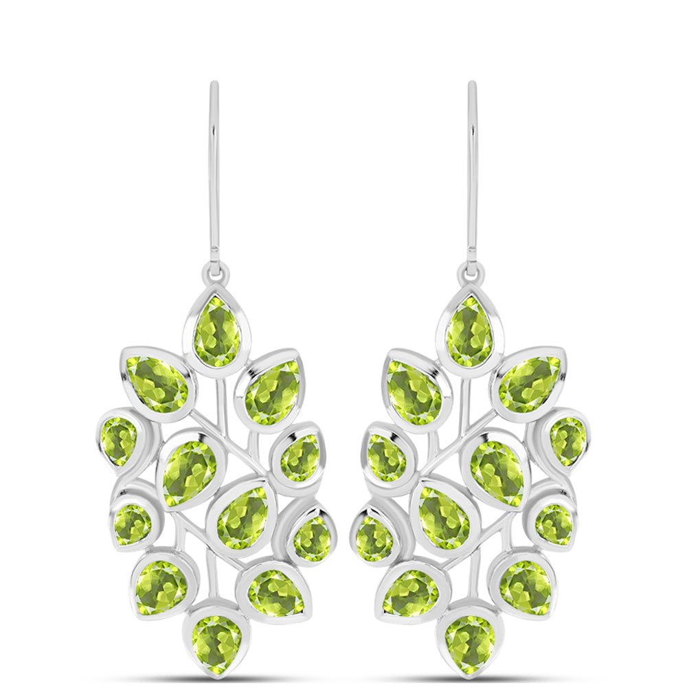 Silberohrringe mit Peridot aus Changbai 1 