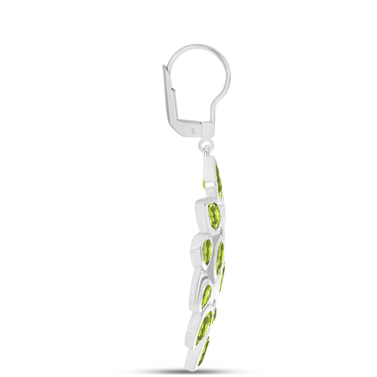 Silberohrringe mit Peridot aus Changbai