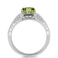 Silberring mit Peridot aus Changbai