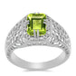 Silberring mit Peridot aus Changbai