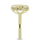 Goldplattierter Silberring mit blauem tanzendem Diamanten