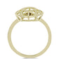 Goldplattierter Silberring mit blauem tanzendem Diamanten