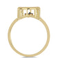 Goldplattierter Silberring mit blauem tanzendem Diamanten