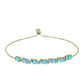 Goldplattiertes Silberarmband mit Paraiba Quarz und weißem Topas