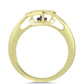 Goldplattierter Silberring mit blauem tanzendem Diamanten