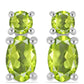 Silberohrringe mit Peridot aus Changbai