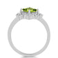 Silberring mit Peridot aus Changbai und weißem Topas