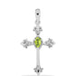 Silberanhänger mit Peridot aus Changbai und weißem Topas