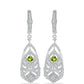 Silberohrringe mit Peridot aus Changbai und weißem Topas
