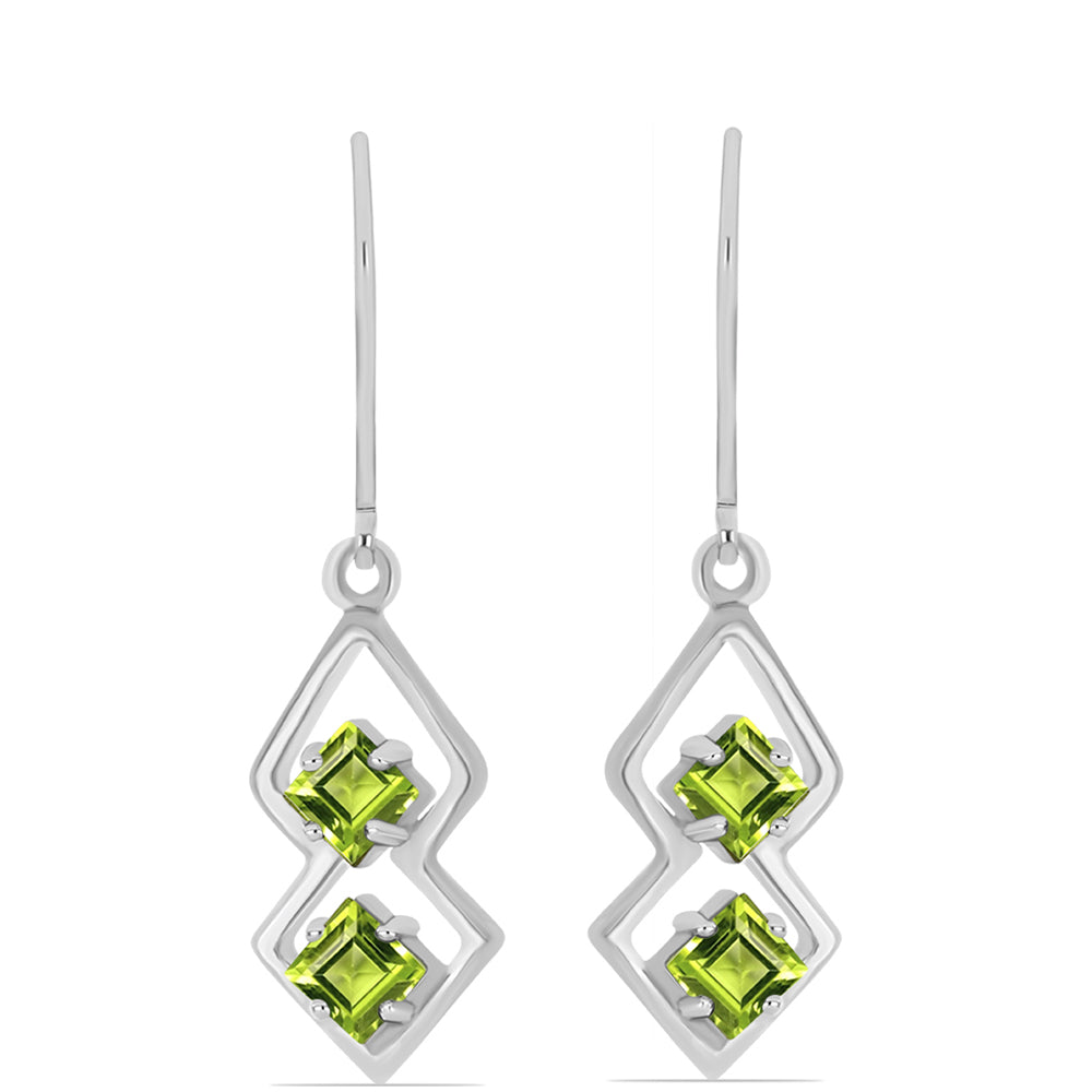 Silberohrringe mit Peridot aus Changbai 1 