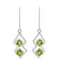 Silberohrringe mit Peridot aus Changbai