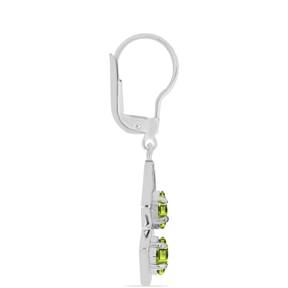 Silberohrringe mit Peridot aus Changbai 2 