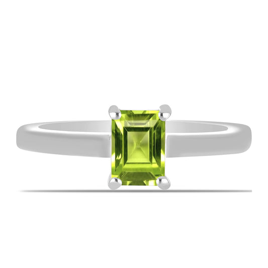 Silberring mit Peridot aus Changbai