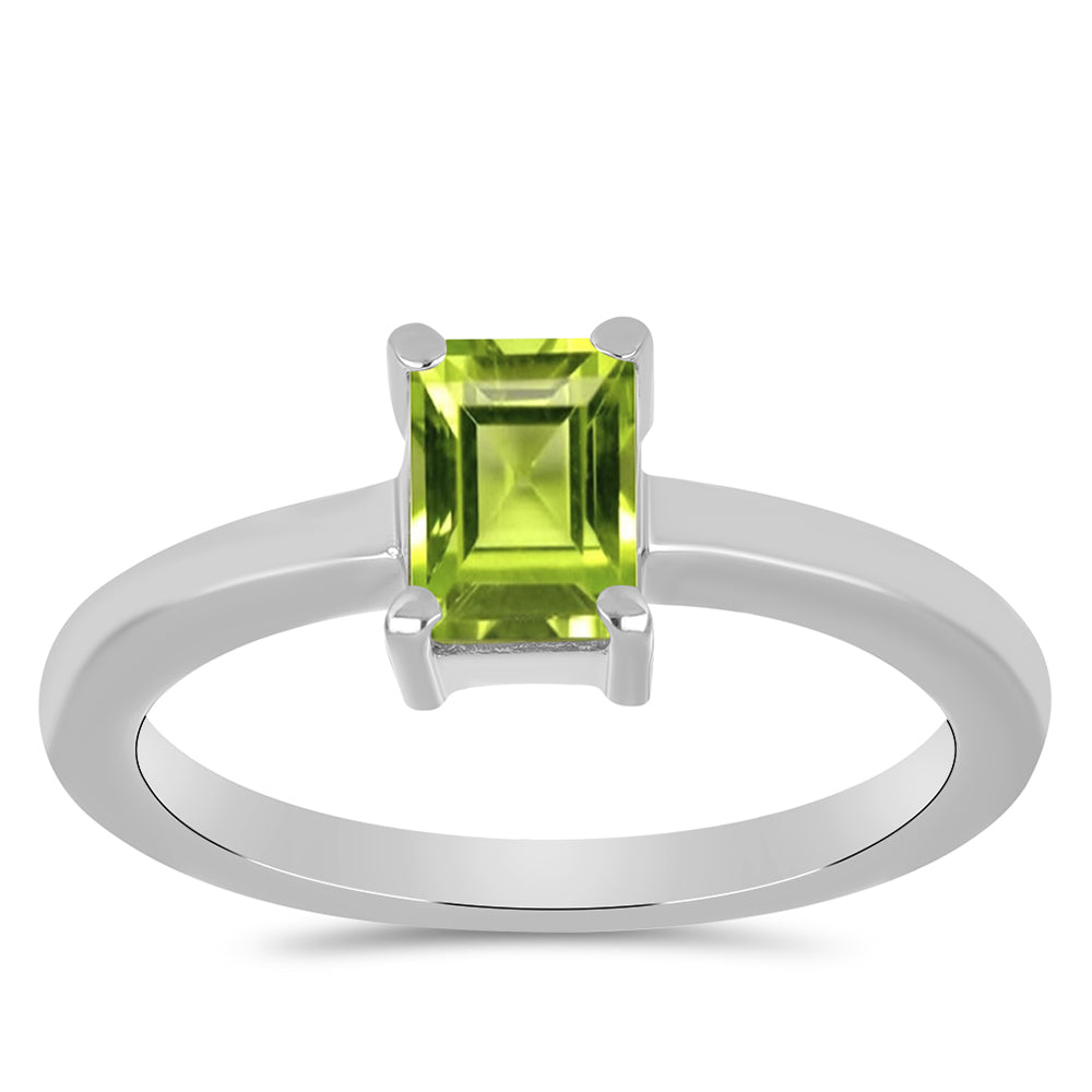 Silberring mit Peridot aus Changbai 3 