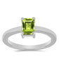 Silberring mit Peridot aus Changbai