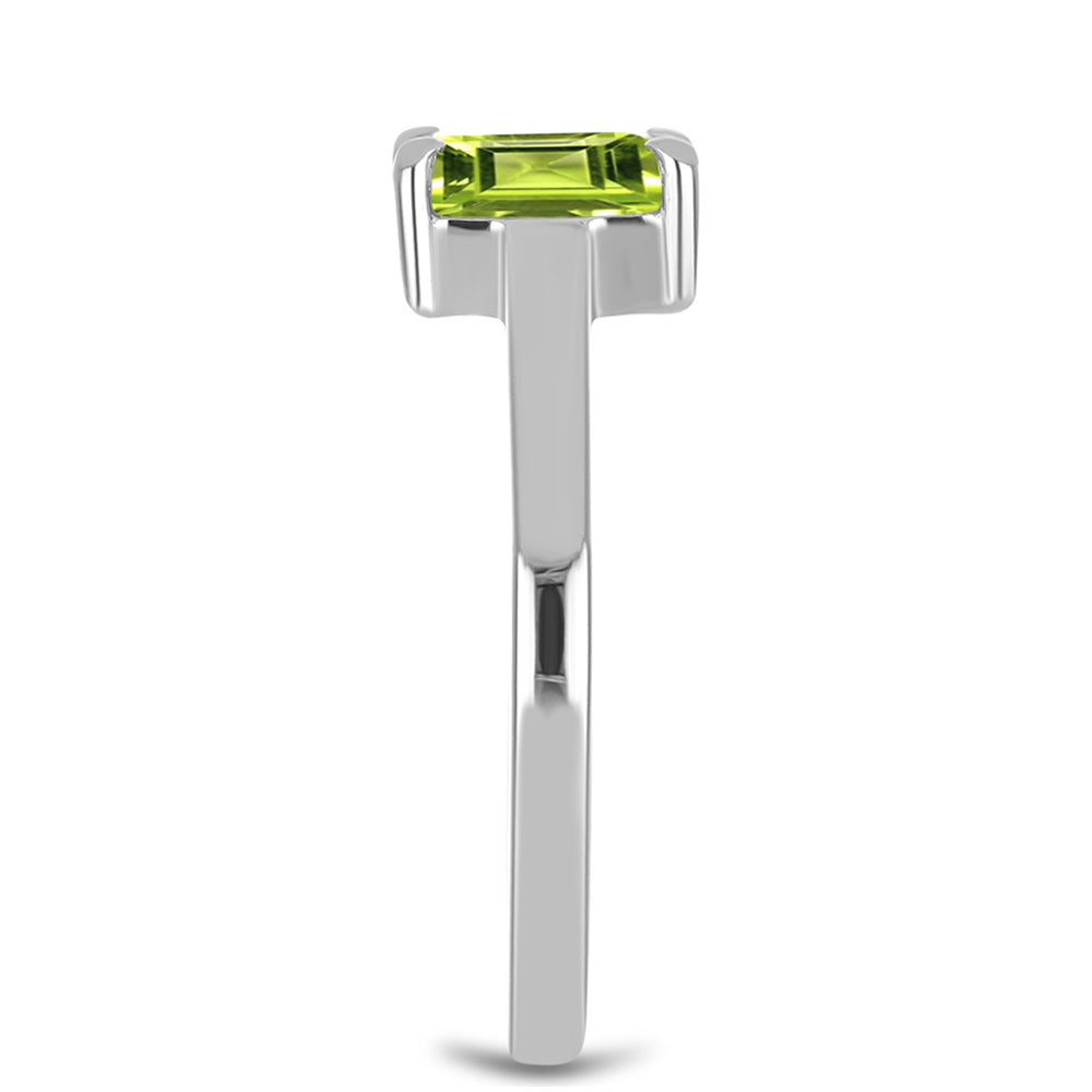 Silberring mit Peridot aus Changbai 4 