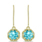 Goldplattierte Silberohrringe mit Paraiba Quarz