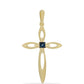 Goldplattierter Silberanhänger mit blauem tanzendem Diamanten