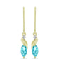 Goldplattierte Silberohrringe mit Paraiba Quarz und weißem Topas