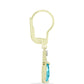 Goldplattierte Silberohrringe mit Paraiba Quarz und weißem Topas