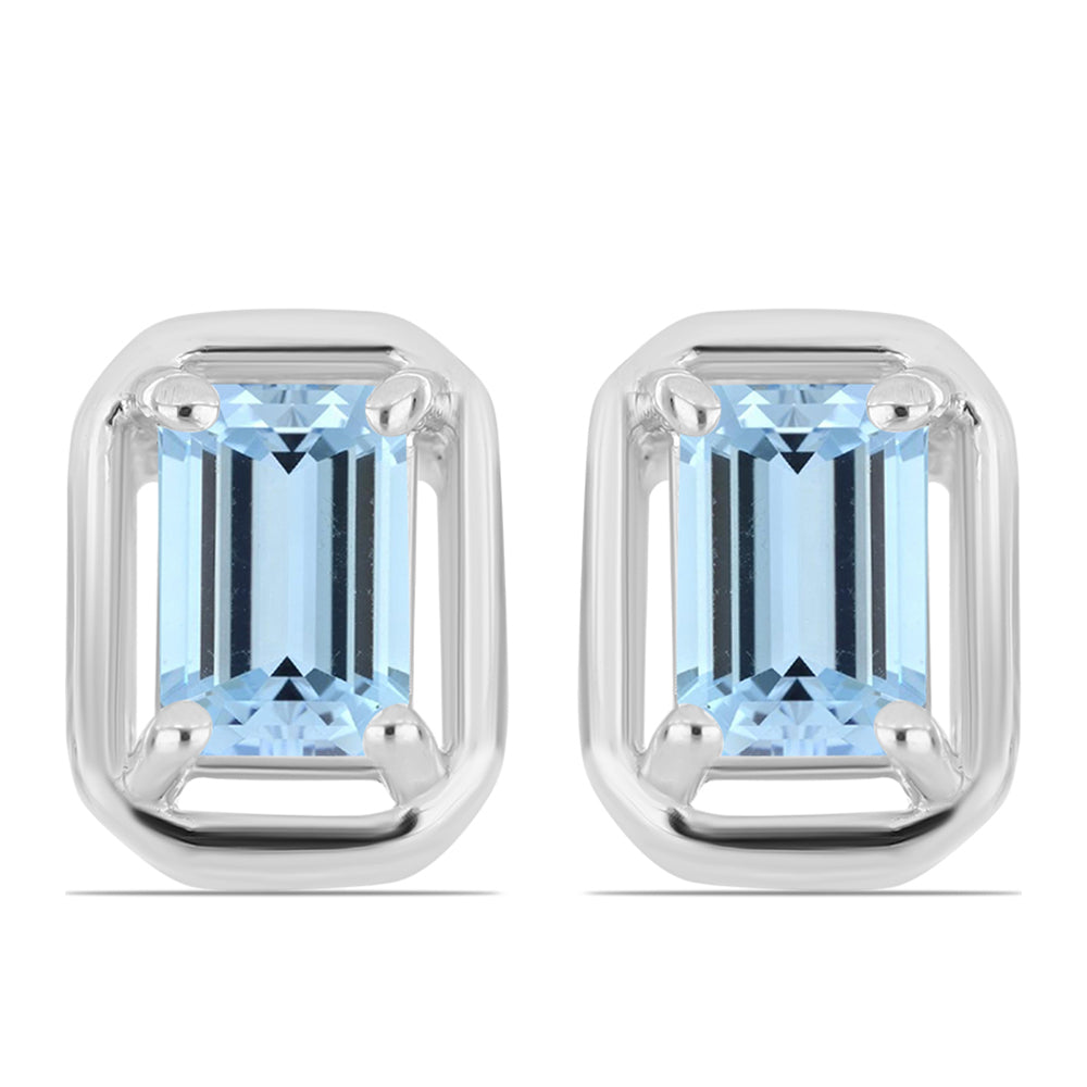 Silberohrringe mit Aquamarin aus Embu County 1 