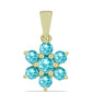 Goldplattierter Silberanhänger mit Paraiba Quarz