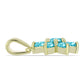 Goldplattierter Silberanhänger mit Paraiba Quarz