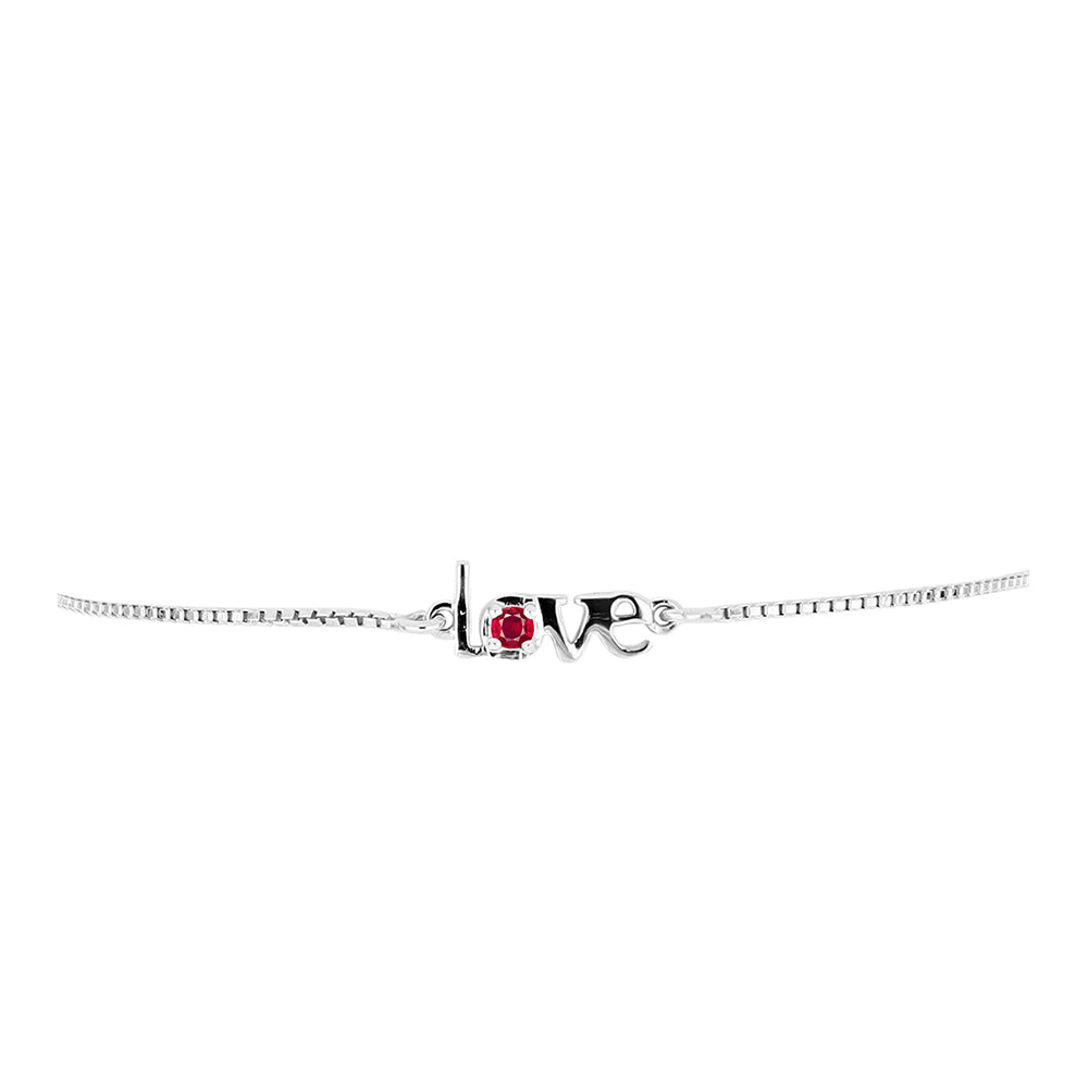 Silberarmband mit Rubin aus Madagaskar 2 