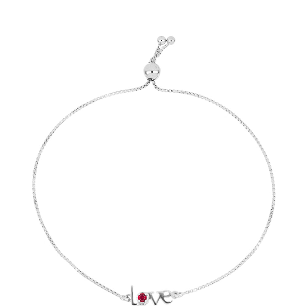 Silberarmband mit Rubin aus Madagaskar 1 