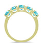 Goldplattierter Silberring mit Paraiba Quarz