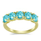 Goldplattierter Silberring mit Paraiba Quarz